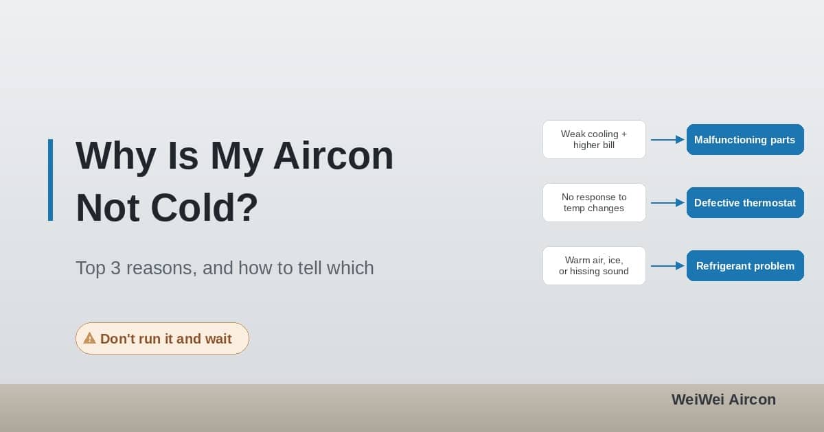 Why Is My Aircon Not Cold? Top 3 Reasons