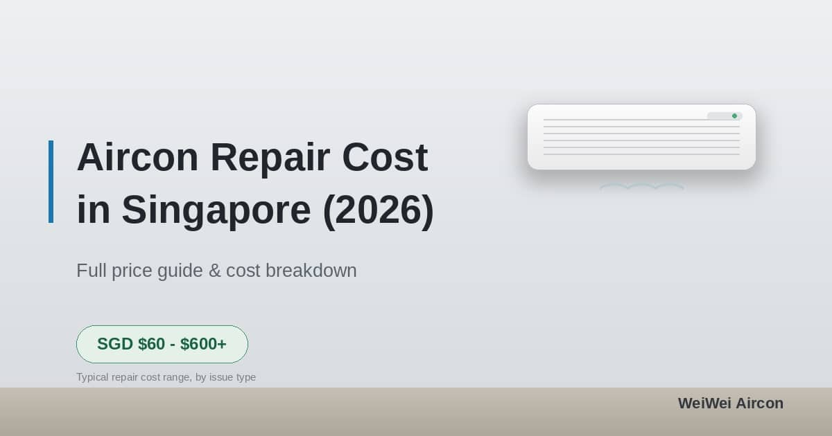 Aircon Repair Cost Singapore 2026